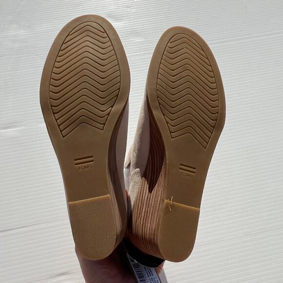 Toms Kallie Ankle Boot Booties Size 7 Sahara Suede Beige - Picture 15 of 15